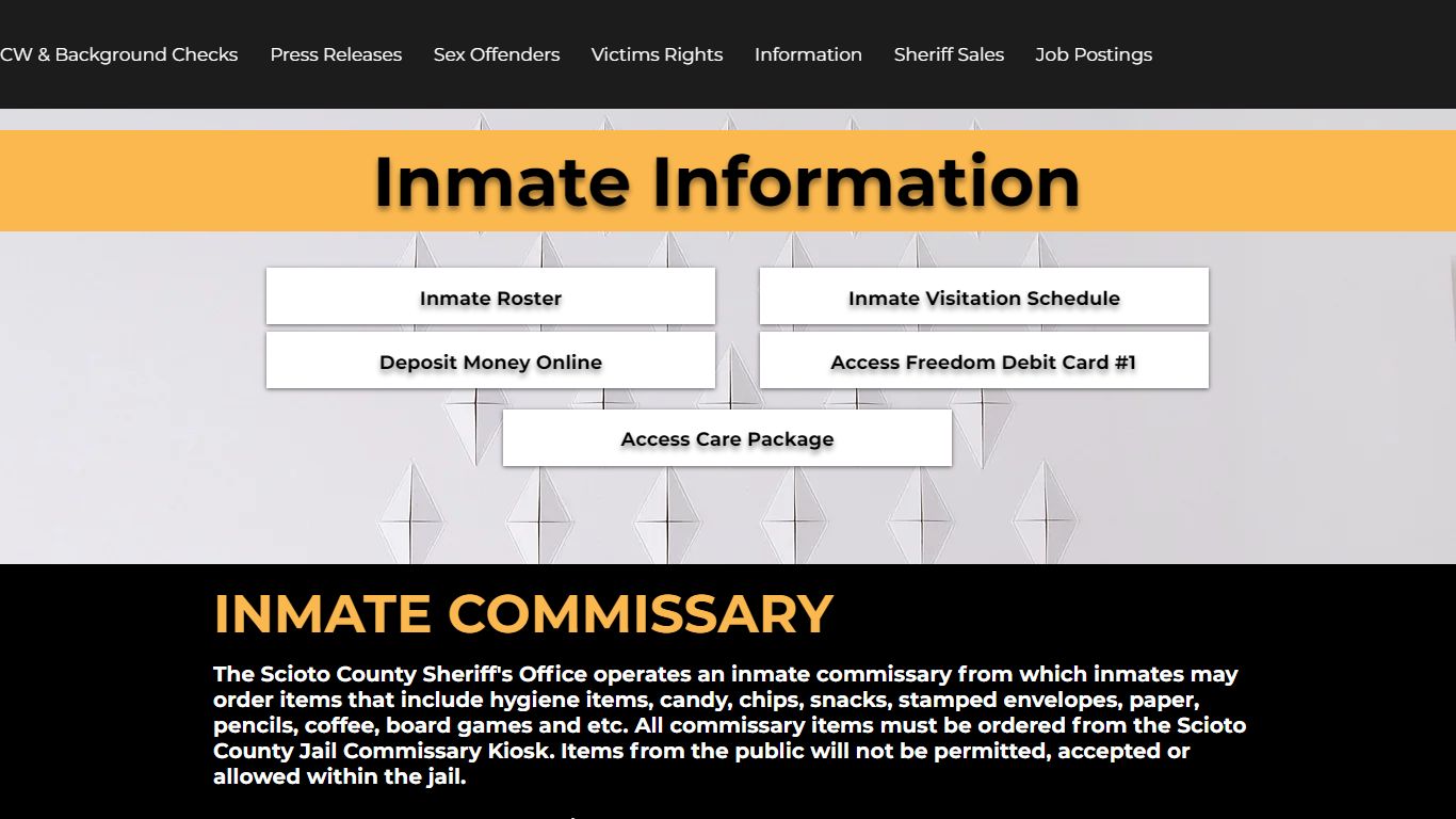 Inmate Information - Scioto County Sheriff | Portsmouth